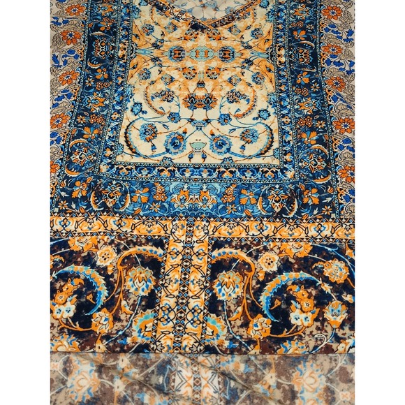 NYGARD Bohemian Hippie Abstract Print High-Low Tunic Top Women's Petite Large O - Picture 2 of 7